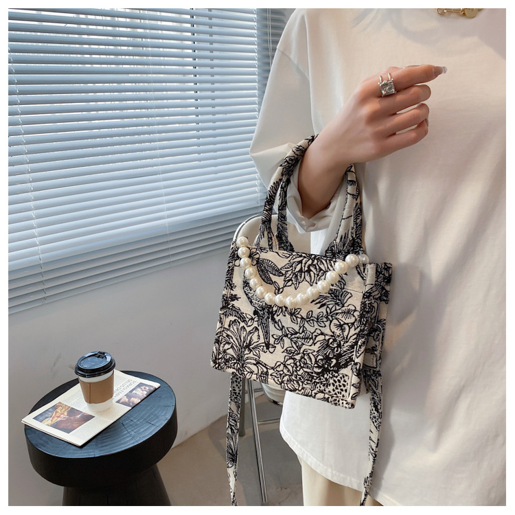 275g Weight Canvas Lining Material Open Closure Type Single Shoulder Strap Strap Type Messenger Bag Bags Type Shopping Occasion Canvas Material Solid Color Pattern All Seasons Season Women's Gender Vintage Style Style Square Shape Black Color Medium Size Large-capacit Canvas Bag College Students Tote Bag 12