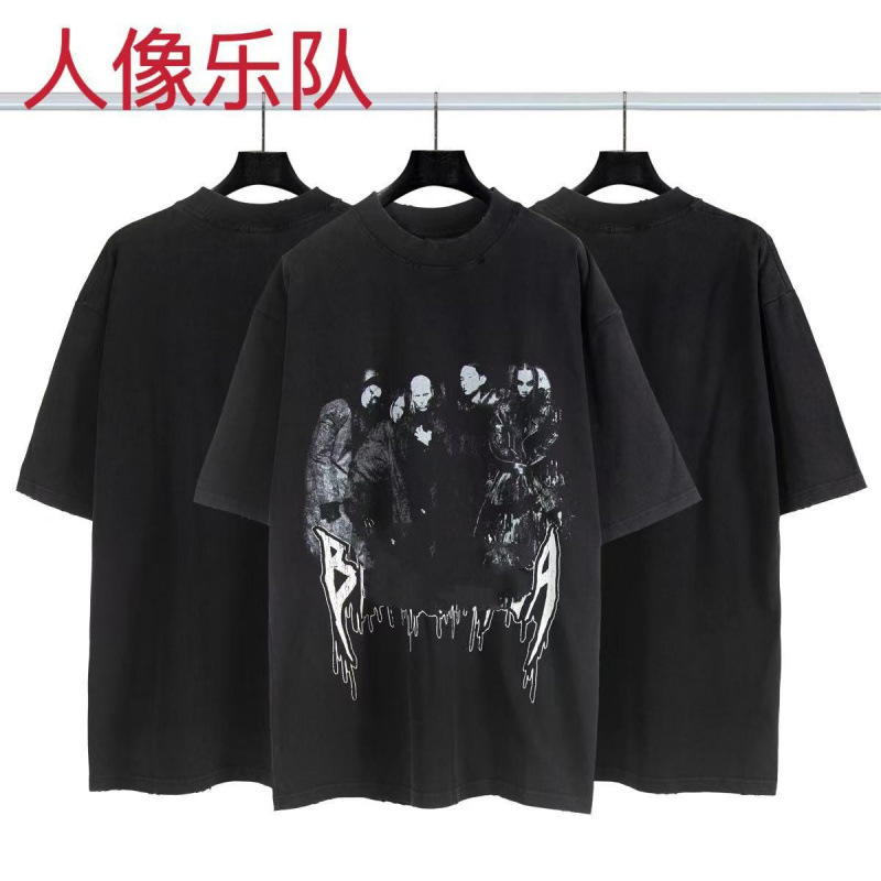 高品質クロスボーダーアメリカンスタイル25ss夏新作No.10ユニフォームレタールーズ半袖Tシャツ卸売|undefined