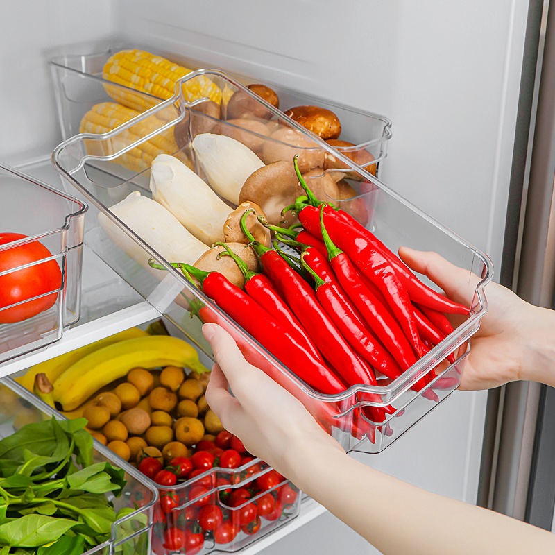 Refrigerator Storage Box Transparent Fruit and Vegetable Fresh Refrigerated Classification Storage Box Household Egg Food Preservation Box