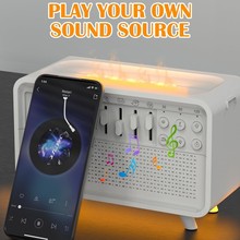 跨境白噪音睡眠仪蓝牙音响仿真火焰香薰加湿器小夜灯白噪音助眠
