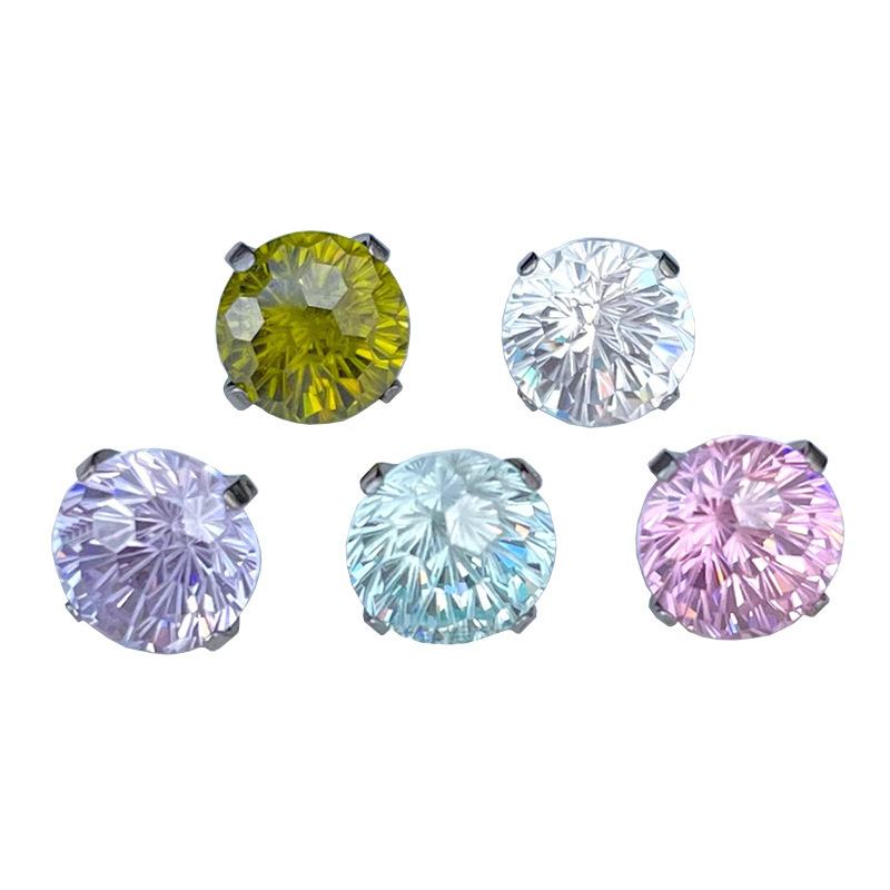 F136 Titanium Alloy Earrings 7A Fireworks Diamond 5-8mm Earrings Wholesale Cochlear Nails with 0.9 Thread detail image 8