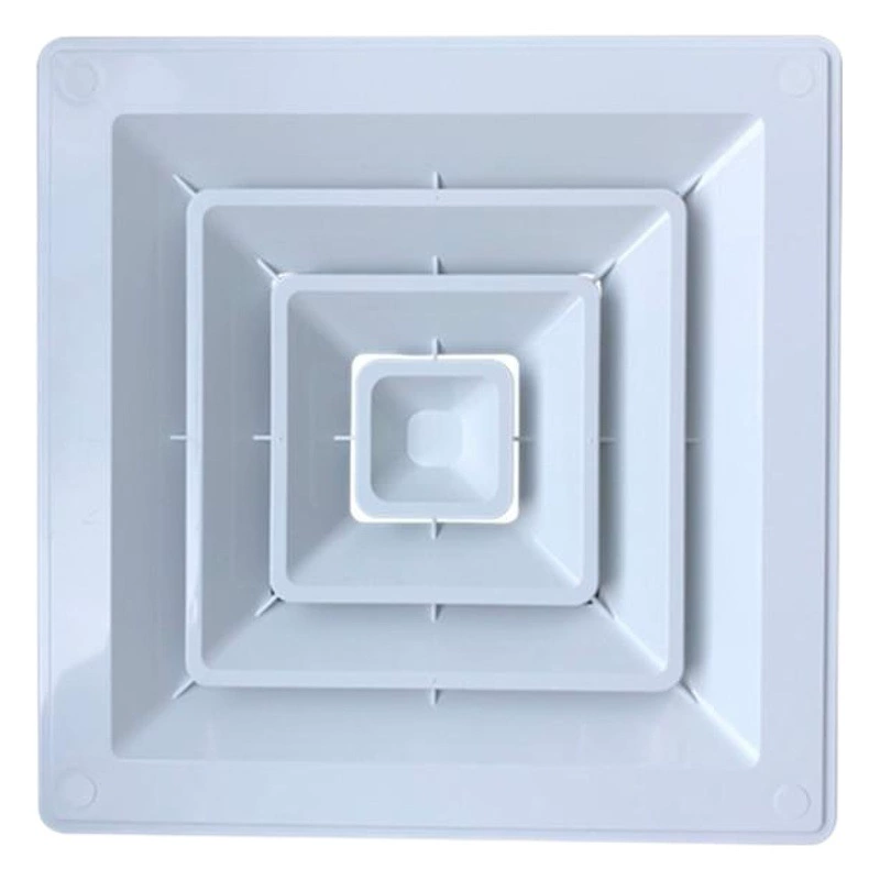 Оптовая скидка пластиковый квадратный диффузор квадратный к круглым вытяжным жалюзи антиконденсационная Центральная вентиляция кондиционера