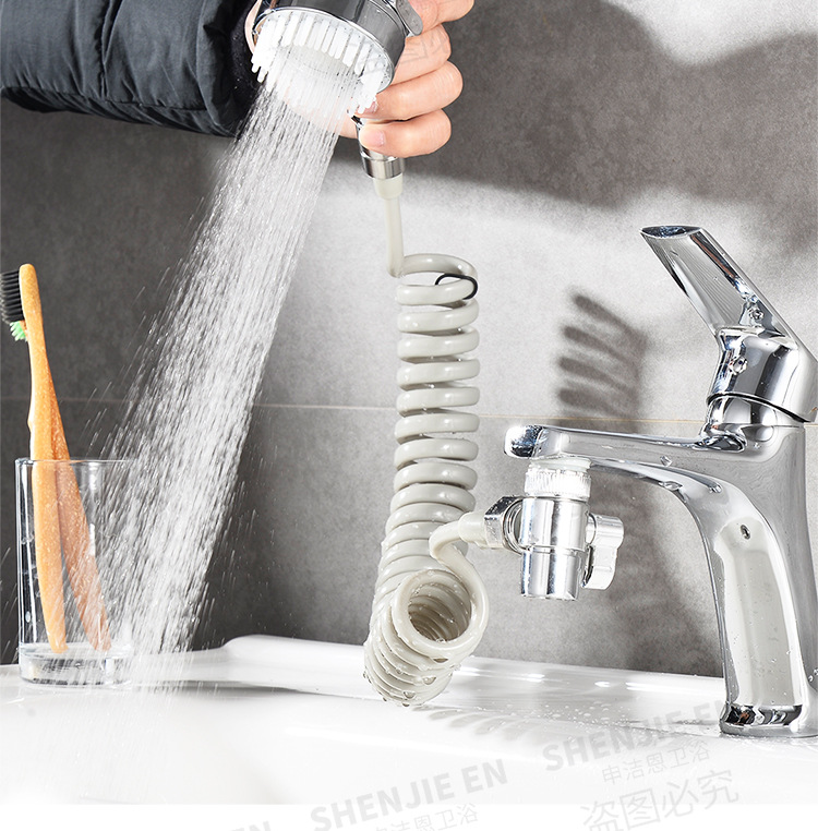 Hair washing wonder: Flower shower faucet, external handheld washbasin, pressurized small nozzle, bathroom extender, shower head details Picture