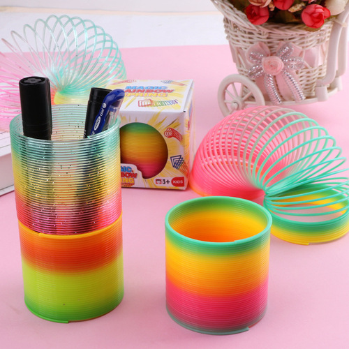 Large Magic Rainbow Circle Educational Toy Children's Day Gift Spring Circle Stacking Circle Colorful Elastic Circle Batch