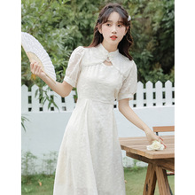 新中式国风改良版旗袍年轻款少女日常可穿小个子显瘦连衣裙女夏季
