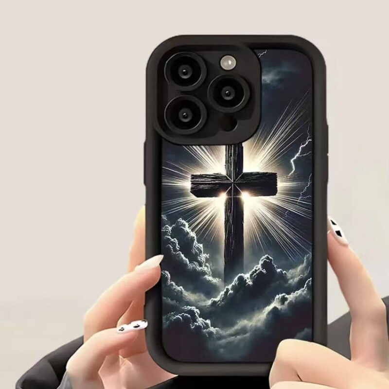 Luminous cross for iphone16promax phone case 11 Apple 15/14/13promax new 12