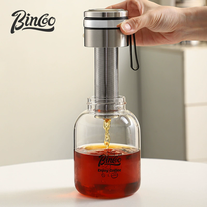 Bincoo Glass coffee cold drink stainless steel, iced tea, teapot