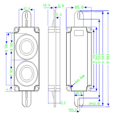 10045 Speaker Cabinet 8 Ohm 10W 5W 513 Touchscreen Advertising Machine Massage Chair LCD TV Speaker Loudspeaker