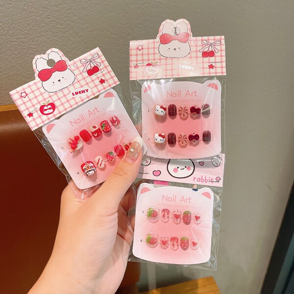 Children's cartoon removable nail stickers handmade for nails