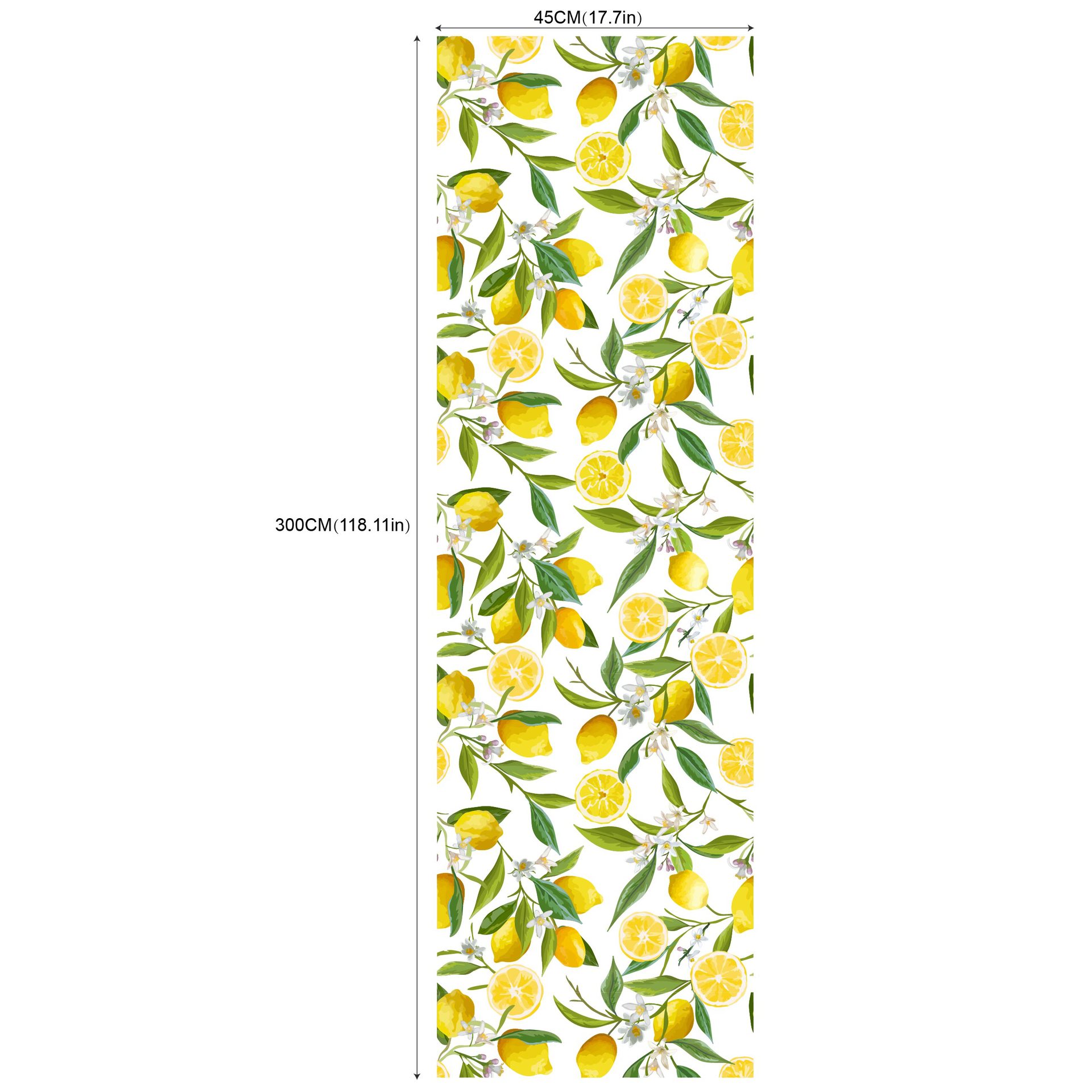 Fresca verde planta flor hoja limón autoadhesivo papel pintado dormitorio Hotel decoración papel pintado RW181-200