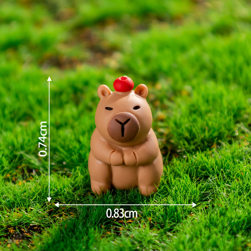 漫画ソリッドカラーミニバスカピバラシリーズ diy 樹脂クラフト装飾品小さなアクセサリーデスクトップ装飾品|undefined