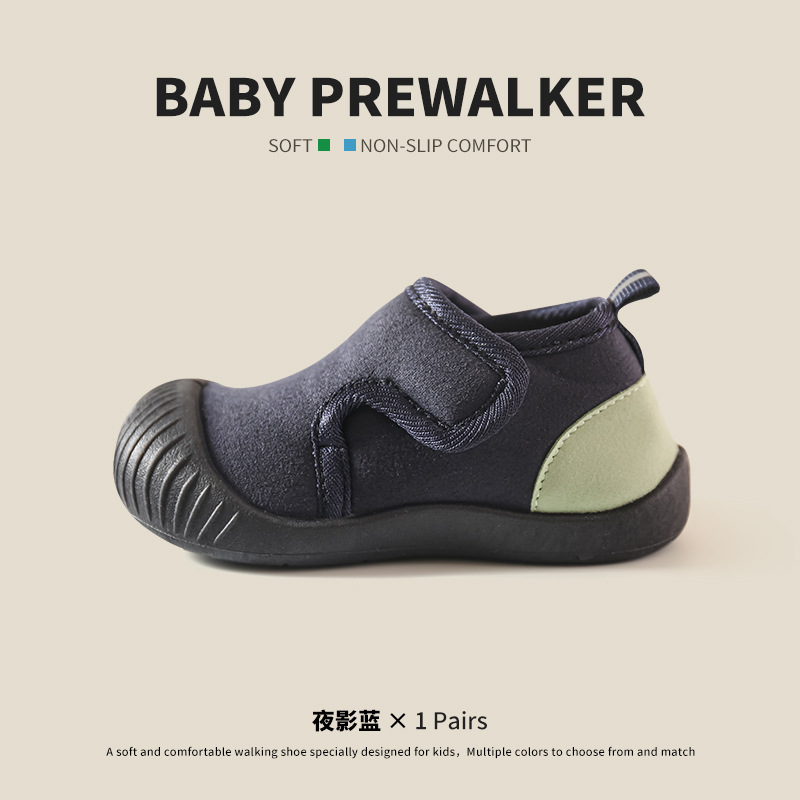 Zapatos para bebés, calcetines antideslizantes, suela suave, velcro, suelo de algodón para bebés, calentamiento y espesamiento de los zapatos para niños antes de caminar