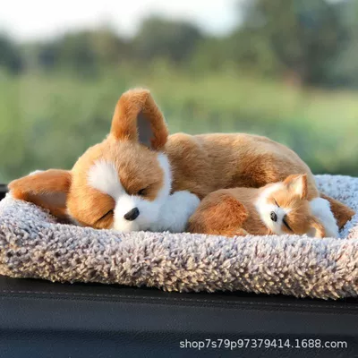 Figurine for Car Interior, Car ornaments - 2620cm-chihuahua-mother-and-child-lying-down