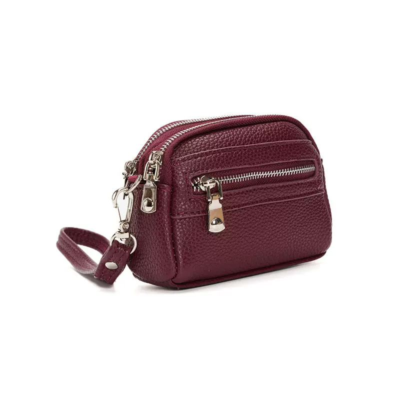 新款女士手拿包迷你小包多功能手包零钱包时尚大容量硬币包双拉链