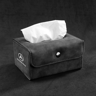 Cross-Border Car Tissue Box Creative Car tissue box/set - standard-1-snow-ash-seat-type-tissue-bag-can-be-customized-with-car-model-logo-car-model-message