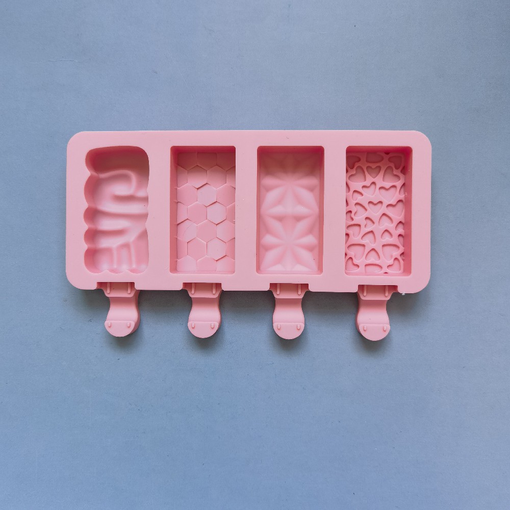 4 Lian Love Crystal Ice Cream 269 Helado Molde de silicona Postre Paletas de hielo Hacer suministros para fiestas de verano