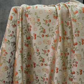 柿柿如意猫 新中式仿宋锦国风提花绸缎布料女装汉服旗袍服装面料