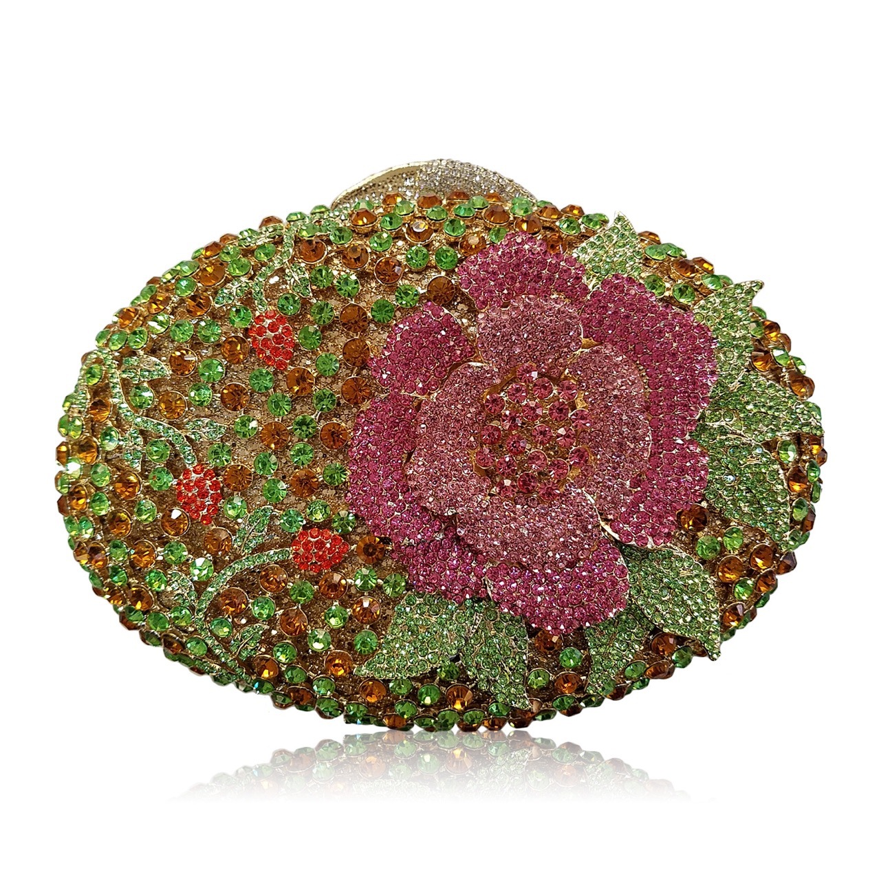 Huevo de ganso, una flor con diamantes, bolsas de cena, bolsas de diamantes transfronterizas, bolsas de joyas, bolsas de mano, bolsas de embrague