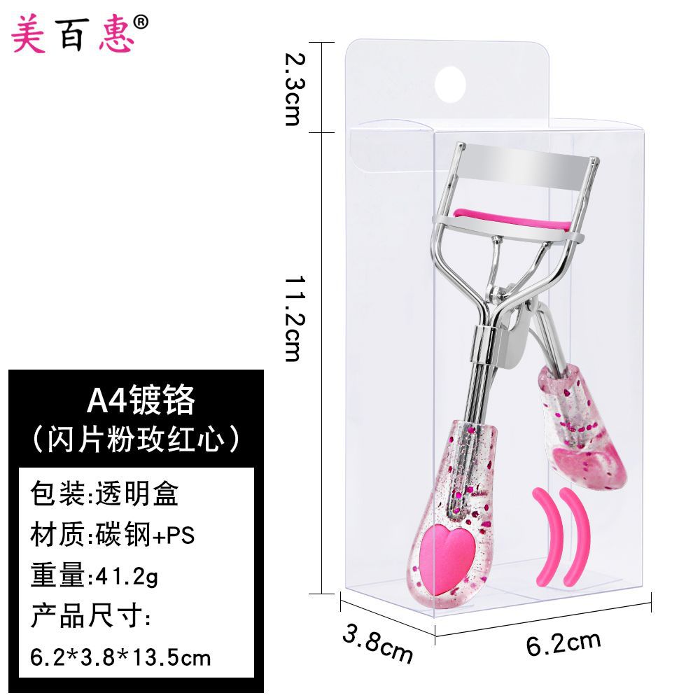 Clip de pestañas de polvo de corazón de桃 A4 oro rosa banda de acoplamiento auxiliar de pestañas de rollo natural sin herramientas de maquillaje de párpados