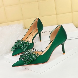 3226-AH27 Banquet European and American Style Women's Shoes with Thin Heels, High Heels, Shallow Mouth, Pointed End