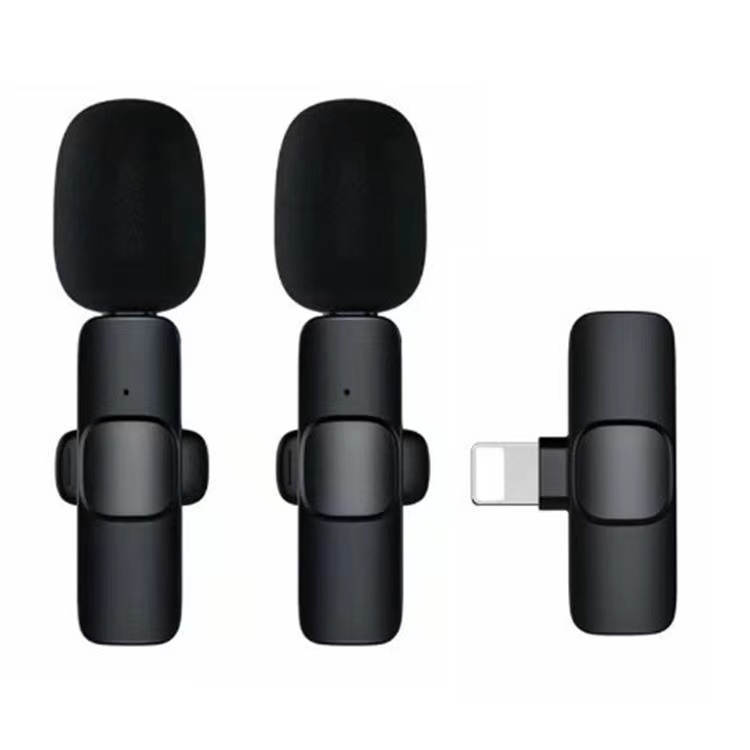 Wireless Lavalier Microphone One Drag Two Mobile Phone K Song Live Equipment Short Video Recording Radio Noise Reduction Microphone