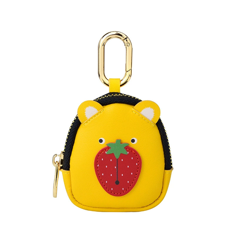Поясная сумка Strawberry от 八门虫社 в оттенках фуксия, желто-оранжевая и черная, носится через плечо