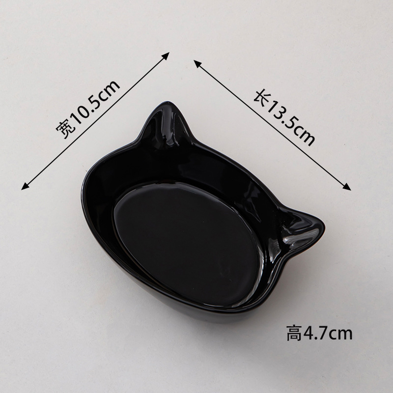 Creativo gatos de cerámica adorable modelado platos de frutas ensalada frías nueces platos cubiertos al por mayor