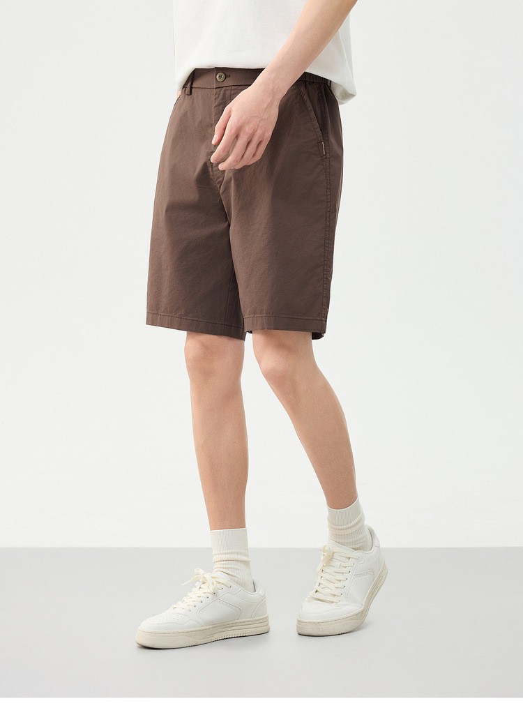 Quần short nam công sở dáng thẳng bán lỏng — đen chi tiết 26