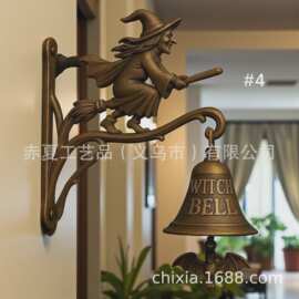Christmas Welcome Doorbell 圣诞复古铁艺壁挂铃铛 动物人偶724