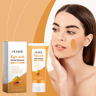 OUHOE Papaya Facial Cleanser Cleansing Facial Pore Balance Oil Moisturizing Skin Facial Cleanser