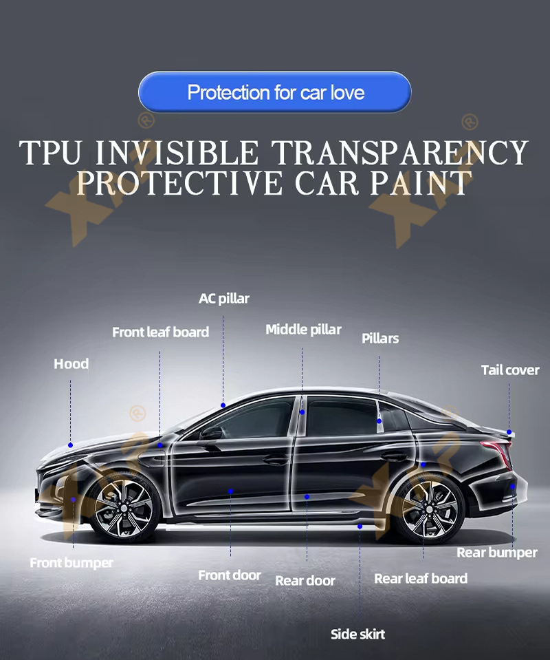TPU polyurethane film high gloss protective paint film matte car packaging TPH PPF car body protective film