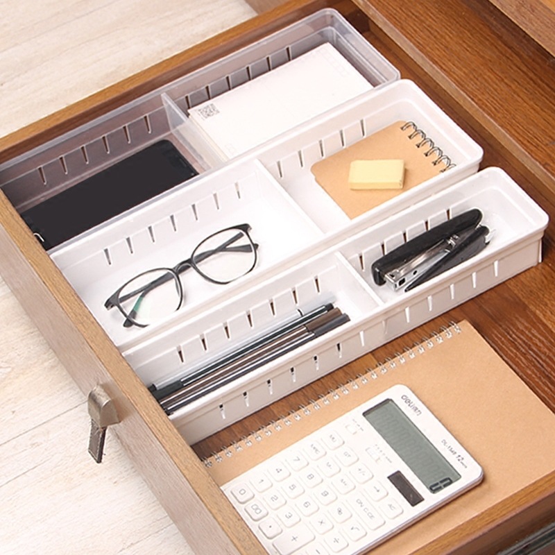 500XXA.日本原单.带隔板抽屉整理盒-大号 无盖带隔板分类收纳盒