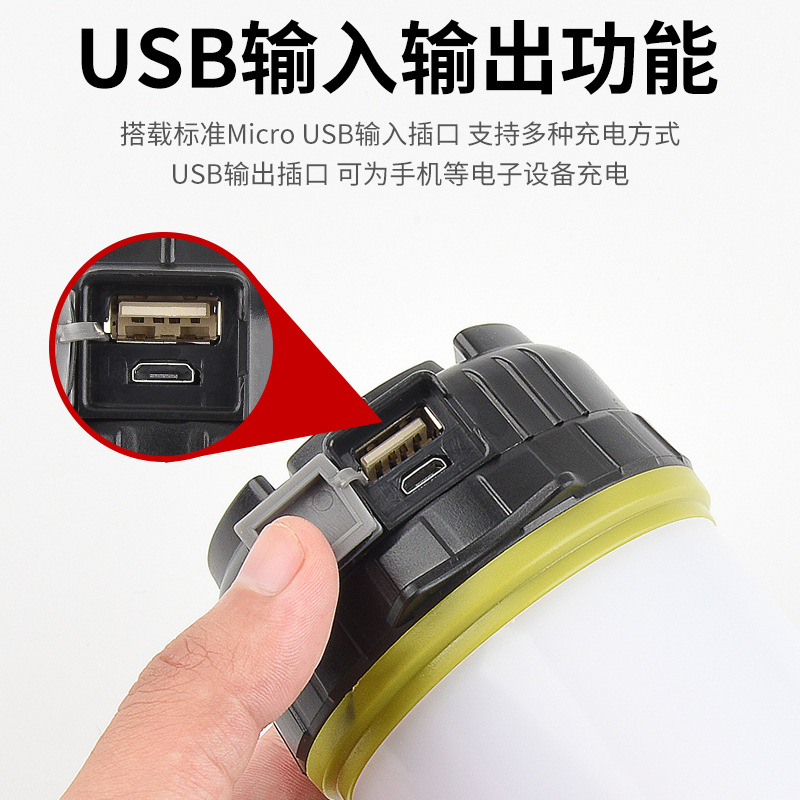 Nueva Luz Portátil de luz fuerte transfronteriza con luz lateral tipo-c recargable luz de trabajo de emergencia al aire libre multifuncional reflector