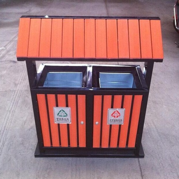 户外分类环保镀锌板喷塑垃圾桶 不锈钢环卫箱
