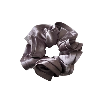 Saç üçün rezinlər, Pearlescent Satin Ruffled Large Intestine Hair