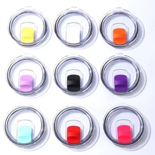 跨境20oz磁吸杯盖AS材质30oz推片保温杯盖防漏汽车杯磁吸推片