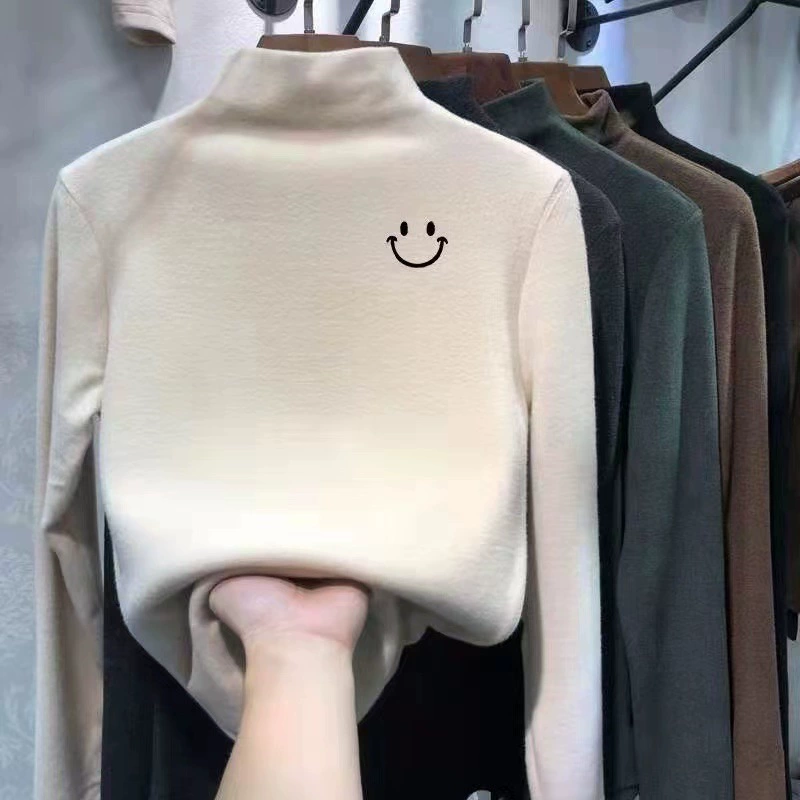 Tong Tong Derong с полувысоким воротником нижняя рубашка 2023 мужчины и женщины осень и зима новая иностранная одежда