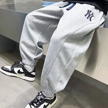 男童运动裤春秋针织儿童裤子中大童2024新款夏季男孩卫裤长裤潮