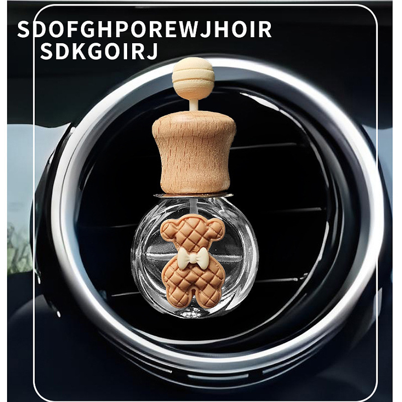 Fragancia de coche, perfume, botella vacía, botella volátil, aire acondicionado, decoración de salida de aire, decoración de fragancia de coche de dibujos animados lindo