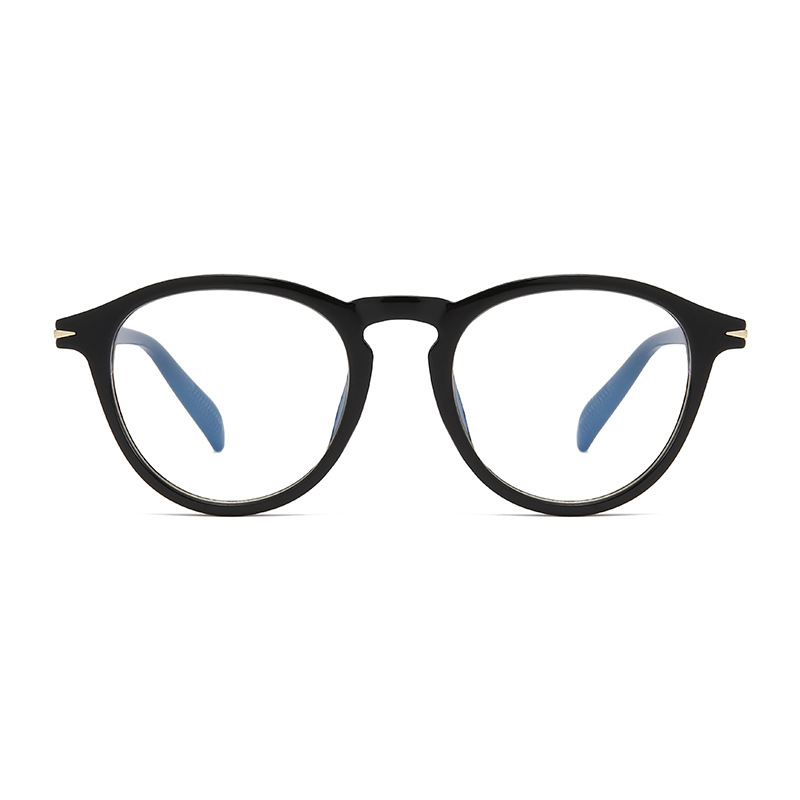Moda nuevo espejo plano de alta gama para estudiantes de cuello blanco gafas anti-azul montura negra gafas de montura antirradiación al por mayor