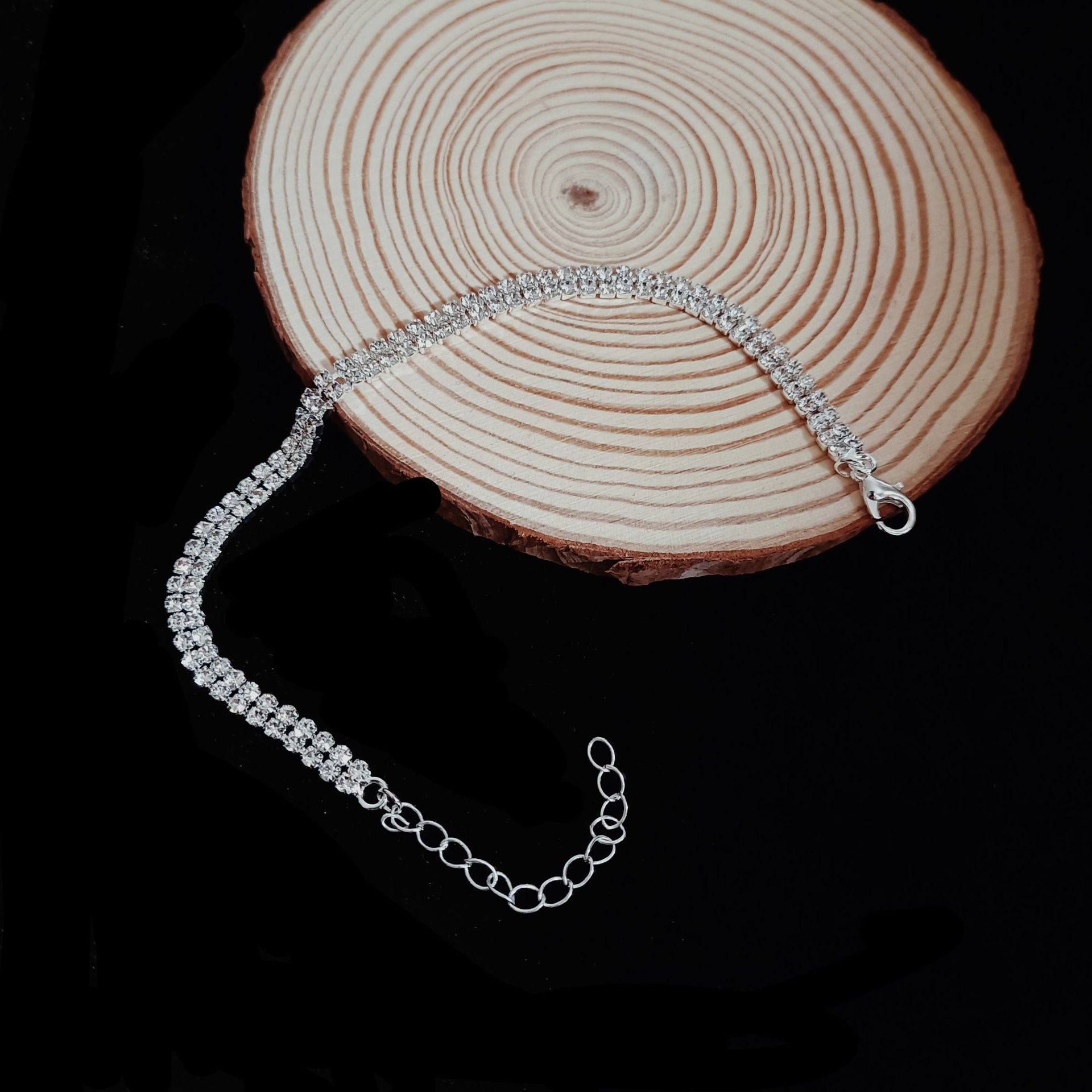 Otoño e Invierno nuevo traje de gota de agua nupcial transfronteriza joyería traje de diamantes de imitación collar nupcial pendientes pulsera conjunto de tres piezas