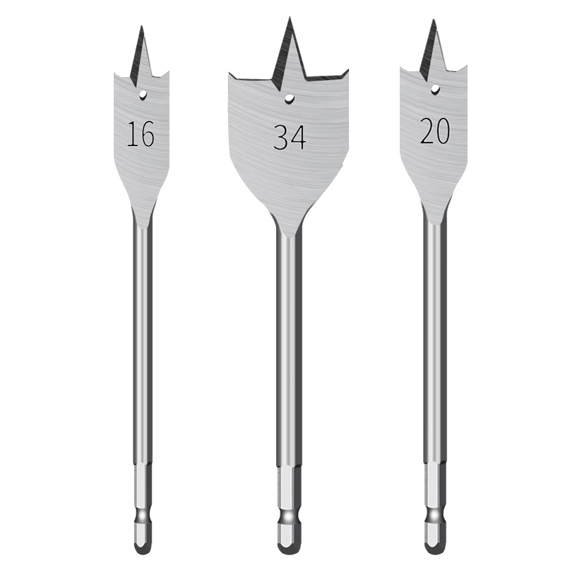 三尖木工扁钻抽屉门锁开孔器扁钻套装木板扩孔器平钻组合套装钻头