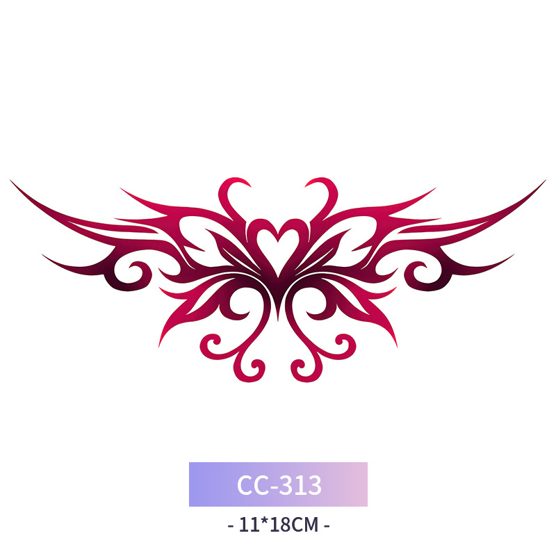 Transfronterizo en stock al por mayor de halloween colorido mariposa tatuaje pegatinas simulación sangrienta cicatriz pegatinas divertidas pegatinas impermeables