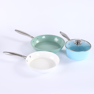 New Household Fried Steak Egg Frying Pan Soup Pot Small Milk Pot Food Supplement Instant Noodle Pot Multi-Functional Pot Set