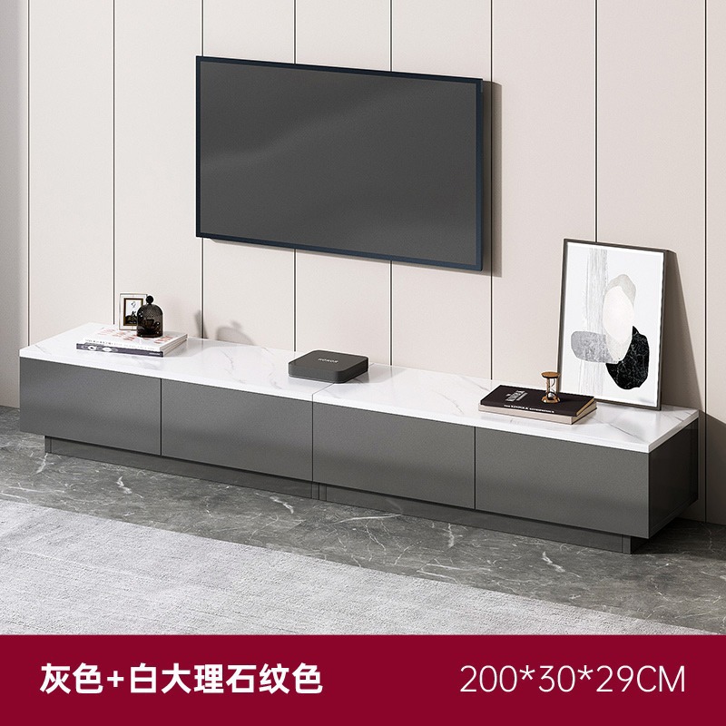 TV gabinete simple sala de estar moderna casa pequeño apartamento piso mesa nueva luz de lujo minimalista imitación roca placa TV gabinete