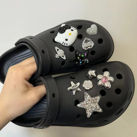 Cave Shoes Accessories Dopamine Y2k Girls High-grade Shoes Flower Shoe Buckle Zhibixing cross upper decorative buckle