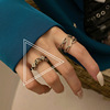 Retro ring hip-hop style, chain, accessory, on index finger, punk style