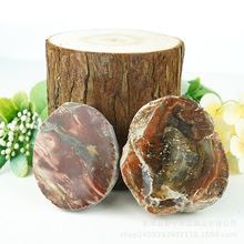 厂家批发天然木化石切片树化玉原石摆件家居办公茶杯垫水晶工艺品