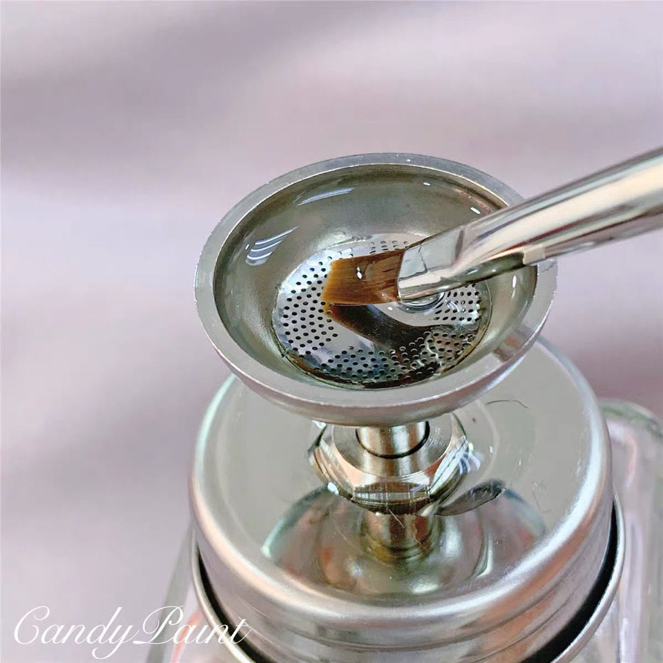 Spot manicura tienda de limpieza de uñas a presión, lavador líquido de limpieza, agua, anti-retorno de líquidos, red fina, botella de vidrio vacía 180ml