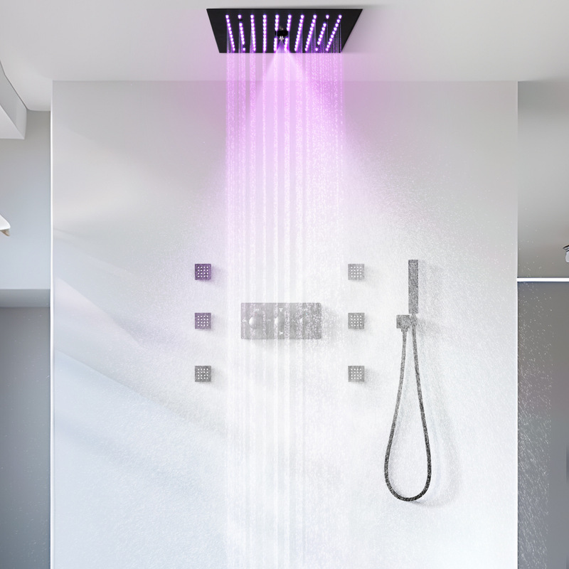 Handheld Spray Combo Shower Head for Bathroom Ceiling Mounted Shower System Top Spray with Rainfall Spray